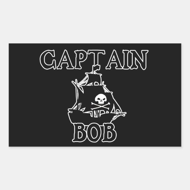 Sticker Rectangulaire Capt Bob (Devant)