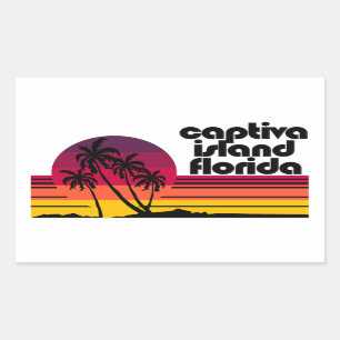 Sticker Rectangulaire Captiva Island Floride