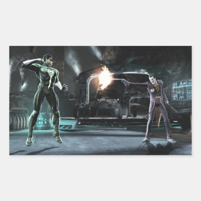 Sticker Rectangulaire Capture d'écran : Green Lantern vs Joker (Devant)