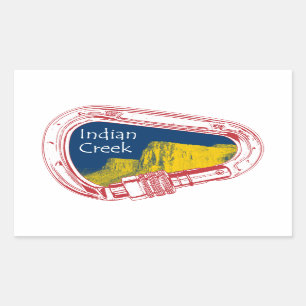 Sticker Rectangulaire Carabiner d'Escalade de Indian Creek