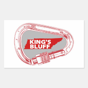 Sticker Rectangulaire Carabiner d'Escalade King's Bluff Tennessee Rock