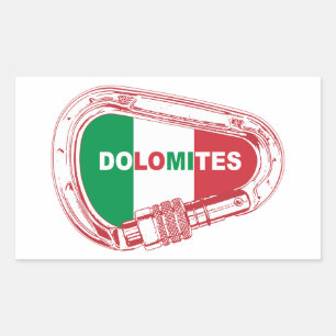 Sticker Rectangulaire Carabiner Dolomites Escalade