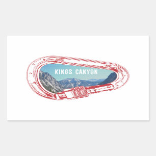 Sticker Rectangulaire Carabiner Escalade du canyon de Kings