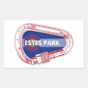 Sticker Rectangulaire Carabiner Escalade Estes Park