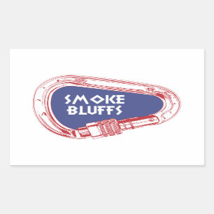 Sticker Rectangulaire Carabiner Escalade Smoke Bluffs