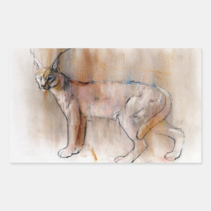 Sticker Rectangulaire Caracal arabe 2009