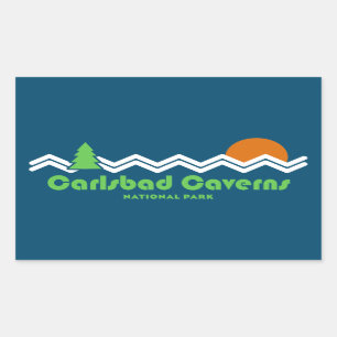 Sticker Rectangulaire Carlsbad Caverns National Park Retro