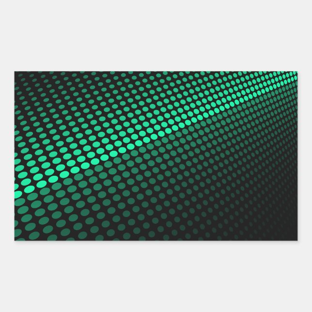 Sticker Rectangulaire Carreaux verts (Devant)