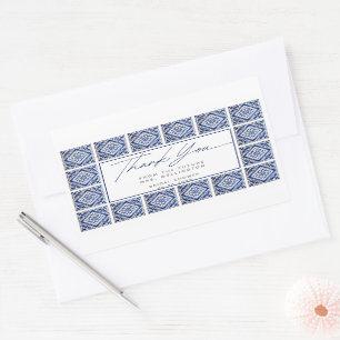 Sticker Rectangulaire Carrelage Bleu Mariage Italien Méditerranéen
