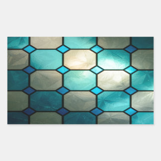 Sticker Rectangulaire carrés en vitrail