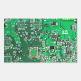 Sticker Rectangulaire Carte circuit imprimé circuit vert PCB