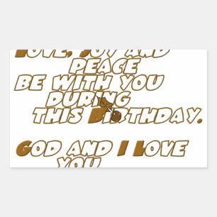 Sticker Rectangulaire Carte d'anniversaire pour un ami chrétien