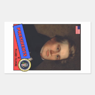 Sticker Rectangulaire Carte de base-ball Millard Fillmore