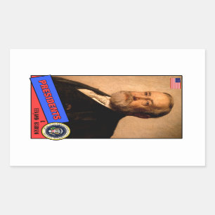 Sticker Rectangulaire Carte de baseball de Benjamin Harrison