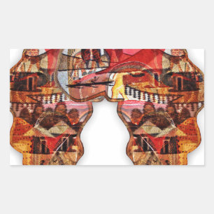 Sticker Rectangulaire Carte de l'Afrique : Célébrer la saison avec la cu