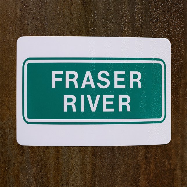 Sticker Rectangulaire Carte routière du fleuve Fraser Colombie-Britanniq (Créateur téléchargé)