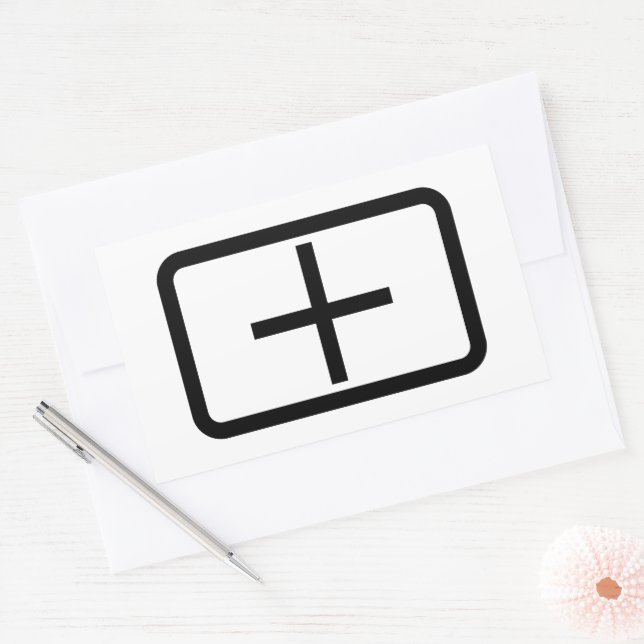 Sticker Rectangulaire Carte Zener | Connexion Plus (Enveloppe)