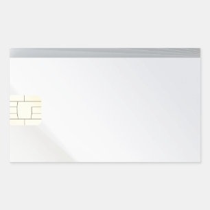 Sticker Rectangulaire Cartes en plastique vierge avec puce