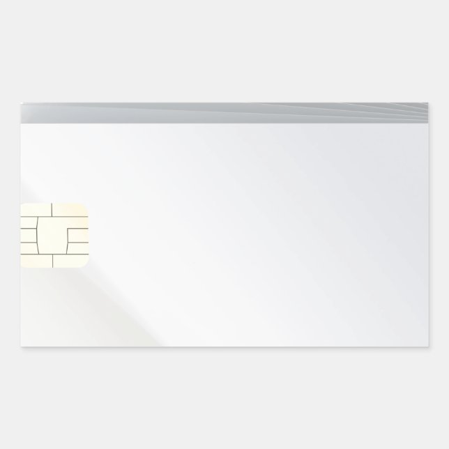 Sticker Rectangulaire Cartes en plastique vierge avec puce (Devant)