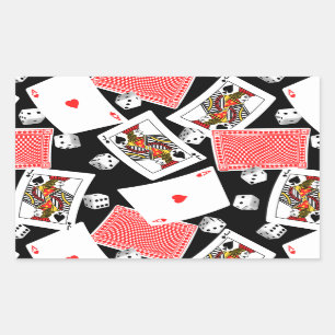 Sticker Rectangulaire Cartes et dés
