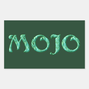 Sticker Rectangulaire Cartons rectangle vert mojo