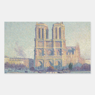 Sticker Rectangulaire Cathédrale Notre-Dame Paris France Peinture classi
