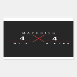 Sticker Rectangulaire Cavaliers non-conformistes de boue
