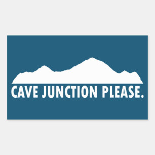 Sticker Rectangulaire Cave Junction Oregon S'il vous plaît