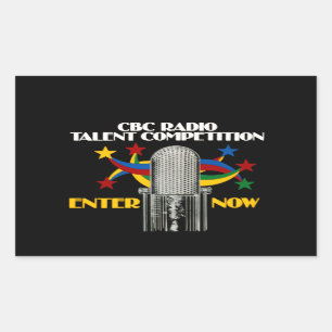Sticker Rectangulaire CBC Radio Talent Competition (années 1981)