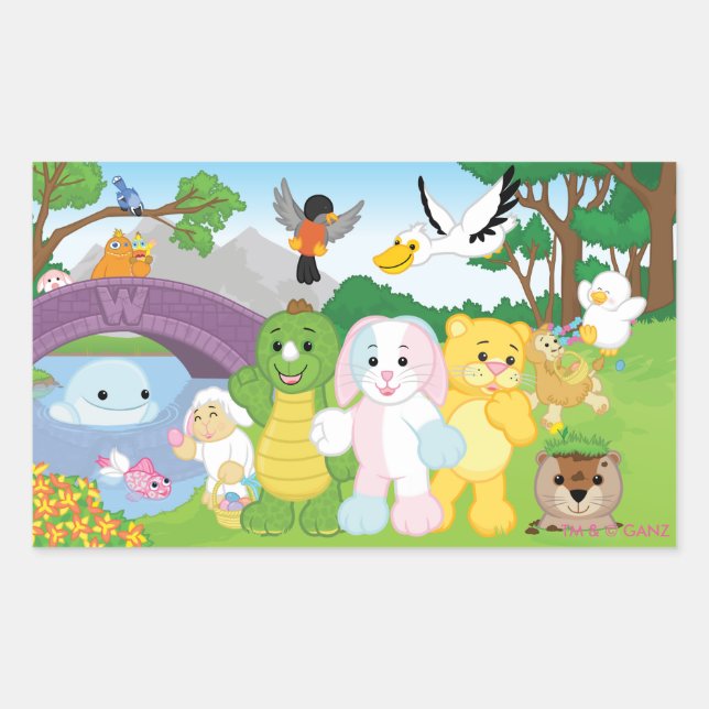 Sticker Rectangulaire Célébration de ressort en parc de Kinzville (Devant)