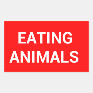 STICKER RECTANGULAIRE CESSEZ DE MANGER L'AUTOCOLLANT DE SIGNE D'ARRÊT