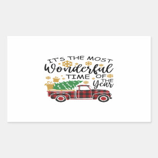Sticker Rectangulaire C'est le moment le plus merveilleux de l'année