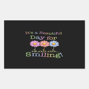 Sticker Rectangulaire C'est une belle journée pour le Graphisme souriant