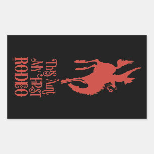 Sticker Rectangulaire CETTE AINSI MON PREMIER RODÉO drôle de cowboy chev