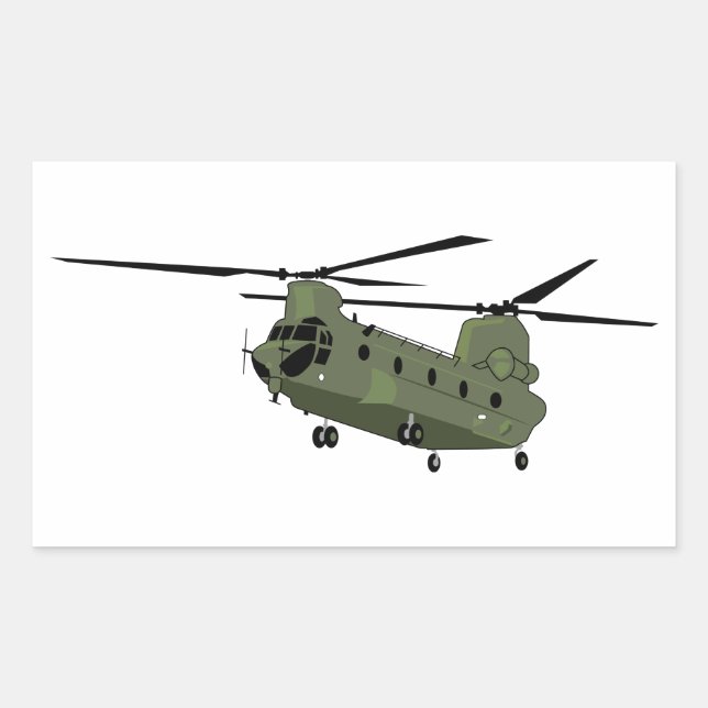 Sticker Rectangulaire CH-47 Chinook (Devant)
