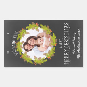 Sticker Rectangulaire Chalkboard Pine Wirath Photo de vacances