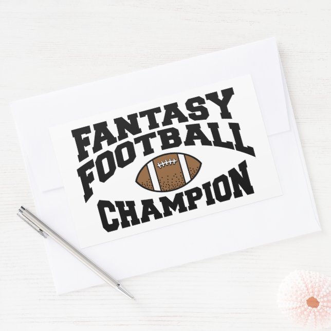 Sticker Rectangulaire Champion d'Imaginaire de football (Enveloppe)