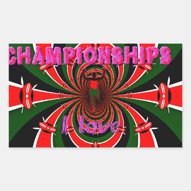 Sticker Rectangulaire Championnats du monde d'athlétisme du Kenya : Drap (Devant)