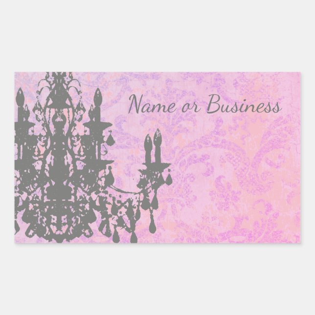 Sticker Rectangulaire Chandelier de coco - CHANGER DE COULEUR / FORME /  (Devant)