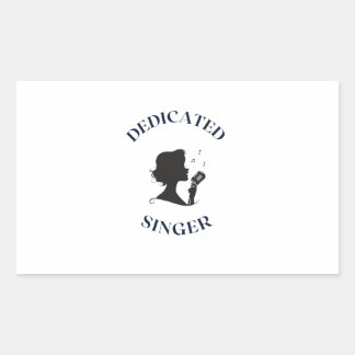 STICKER RECTANGULAIRE CHANTEUR DÉDIÉ
