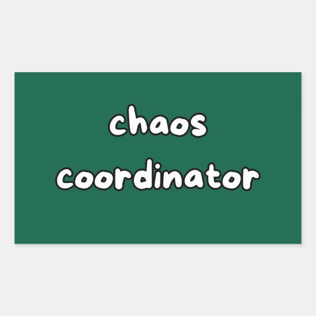 Sticker Rectangulaire chaos coordinator (Devant)