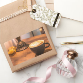 Sticker Rectangulaire Charme café