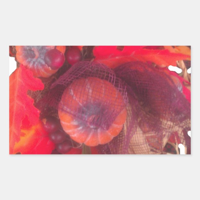 Sticker Rectangulaire Charme d'automne confortable - Décor et cadeaux d' (Devant)