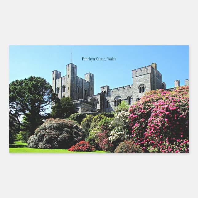 Sticker Rectangulaire Château de Penrhyn, Pays de Galles (Devant)