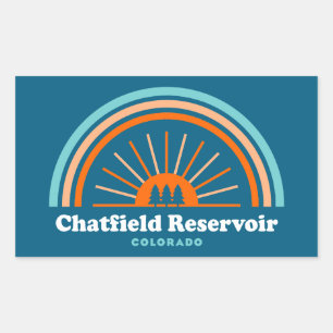 Sticker Rectangulaire Chatfield Réservoir Colorado Arc-en-ciel