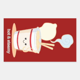 Sticker Rectangulaire Chaud et vapeur