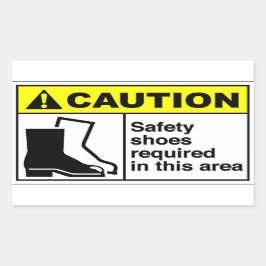 Sticker Rectangulaire chaussures de sécurité