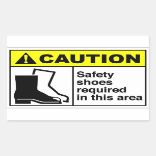 Sticker Rectangulaire chaussures de sécurité
