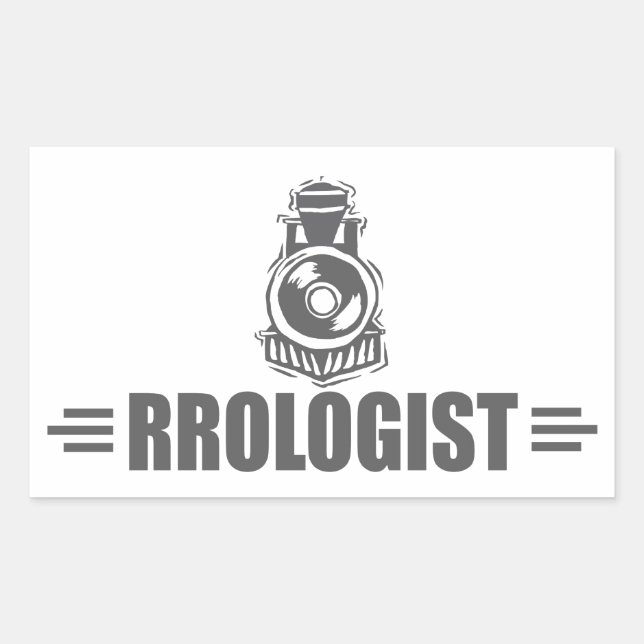 Sticker Rectangulaire Chemin de fer (Devant)