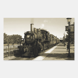 Sticker Rectangulaire Chemin de fer historique